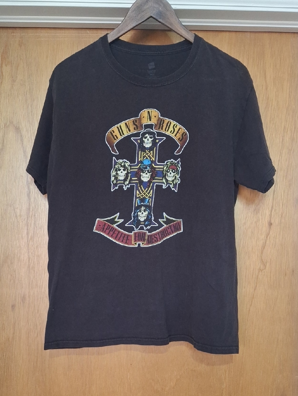 Bkack Guns N Roses Skeleton Face Tee